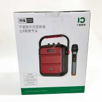 SHIDU Karaoke-Maschine mit 2 UHF-Funkmikrofonen, 30W tragbares Mikrofon-Lautsprecher-Set, Bluetooth 5.0, wiederaufladbares PA-System mit FM-Radio, unterstützt USB/TF-Karte/Aux für Partys