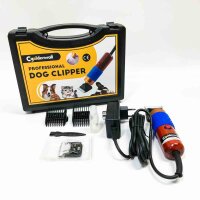 CGOLDENWALL hair cutting machine for dogs, 280 W, 2000–6000 rpm, stepless speed control, noise low <50 dB, ideal for pets of all types of fur, with 2 blades and 2 combing (3/6 mm, 9/12 mm)