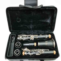 Vangoa Klarinette, Student Bb Klarinette, 17 Schlüssel für Anfänger, Flache Binocular Klarinette Schwarz mit Koffer, Mundstück, Tuch Handschuhe, Blätter