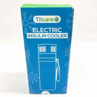 Elektrischer Insulin-Kühler Insulin Kühlbox USB Ladegerät & Bio-Gel von Tilcare - Unbegrenzte Stunden, Großes Fassungsvermögen TSA-genehmigter Insulin Kühlbox - Hält bis zu 6 Diabetiker-Pens