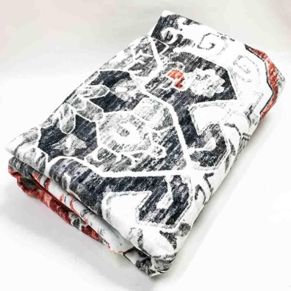 Vamcheer Vintage-Teppich – rutschfester und waschbarer Wohnzimmerteppich aus Kaschmirimitat, dekorative Teppiche für Schlafzimmer, Esszimmer, Flur, Retro-Rot, 200 x 300 cm