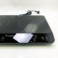 Aobosi induction hob, induction hob 2 panels with crystal...