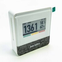 Inkbird IAM-T1 Luftqualitäts Messgerät, CO2 Messgerät Temperatur Luftfeuchtigkeit Luftdruck mit elektronischem Tintenbildschirm, 4 Jahre Batterielaufzeit, für Zuhause, Büro