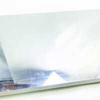 LVSOMT gewölbter Spiegel in voller Länge, Wand- und Bodenspiegel, freistehender großer Spiegel, Ganzkörperspiegel, hohe Auflösung und echte Reflexion, 160x50, weiß