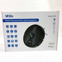 Vrillo J300 Suction robot with wiping function, LDS navigation, robot vacuum cleaner with 3200 PA suction power and Wi-Fi connection for animal hair, carpets, floors, Alexa Google Compatible