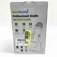 Zealalound USB microphone, capacitor microphone for PC cell phone, PS4, PS5, Microphone PC USB C for gaming, podcast, recordings, streaming, ASMR with dumm/gain/echo, adapter for phones, compatible with Mac, Winows