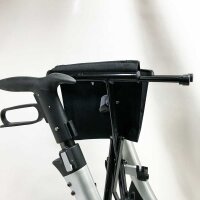 VOCIC Rollator faltbar und leicht mit Sitz Aluminium Rollator leicht klappbar Rollatoren leichtgewicht und faltbar spezial, Pannensichere ultraleise Reifen, Abnehmbare Tasche, für Senioren Silber