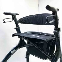 VOCIC Rollator faltbar und leicht mit Sitz Aluminium Rollator leicht klappbar Rollatoren leichtgewicht und faltbar spezial, Pannensichere ultraleise Reifen, Abnehmbare Tasche, für Senioren, Purpurblau