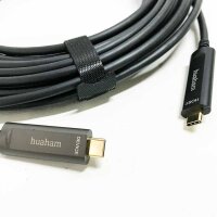 HUAHAM glass fiber USB C to USB C cable, 10m long-distance transmission, slim USB 3.1 cable, AOC 10 GBIT/S Ultra High Speed ​​USB cable for VR, Xbox 360, laptop etc.