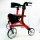 VOCIC Rollator faltbar und leicht mit Sitz Wasserdicht Aluminium Rollator leicht klappbar für Senioren Rollatoren leichtgewicht und faltbar spezial, Pannensichere All-Terrain-PU-Reifen, Rot