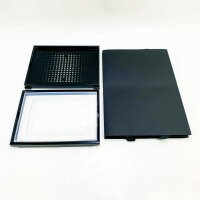 YITAHOME Schuhkartons 18er-Set, Schuh-Organizer aus Kunststoff mit transparenter Tür, faltbar und stapelbar, 35 x 24,8 x 18,5 cm, schwarze Schuhaufbewahrungsbox