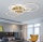 Dimmable LED Ceiling Light with Remote Control Ceiling Lamp Chandelier with Timer and Night Light Function 6 Gold Ring Ceiling Light 3000K-6000K for Living Room Kids Room Bedroom Kitchen