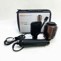 WeChip hot air brush hair dryer negative ion blow dryer brush ceramic round brush hair dryer hot air brush for drying, volumizing, smoothing, scalp massage, 2 attachments for 4 functions