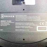 ECOVACS DEEBOT T9 AIVI Saugroboter mit Wischfunktion (3000Pa AIVI Menschen-/Hindernisvermeidung, Verwicklungsfreie AeroForce® Multi-Surface Gummi-Doppelbürste, OZMO Pro)