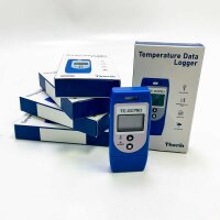 ThermElc TE-02Pro Temperature Data Logger, LED Light Alert for Temperature, MKT, -30 to +60°C and Easy Access PDF CSV Data Reports, Suitable Temperature Sensitive Cold Chain Shipping