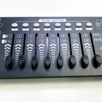 UKing DMX Controller, 192 Channels DMX512 Controller Console 240 Scenes for MINI DMX Controller DMX Light Console Party DJ Disco Moving Head Light Stage Lamp Operator Equipment (Black)