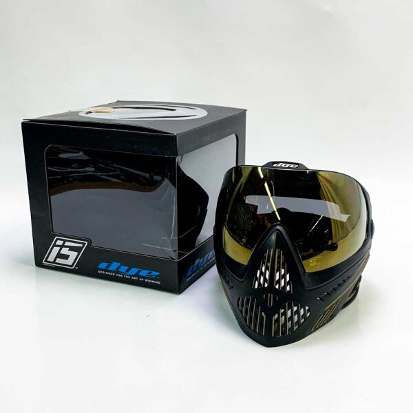 Dye I5 Paintball Mask Onyx Black/Gold V2.0 to protect the face