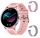 Smartwatch Damen Herren, BOCLOUD Smart Watch für iPhone Android Handy, IP68 Wasserdichte Smartwatch mit Blutsauerstoff/Herzfrequenz/Schlafüberwachung, 1.45Rechteckig Fitness Tracker mit 20 Sportmodi, PINK