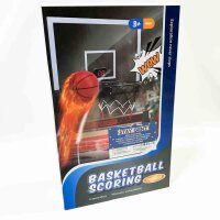 Basketballkorb für den Innenbereich mit elektronischem Punktezähler, Mini-Basketballkorb mit 3 Bällen, bruchsichere stabile Rückwand, über der Tür, Basketballkorb