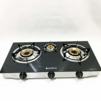 Camplux TC03GB 3 flame glass gas hob/6.25 kW LPG gas...