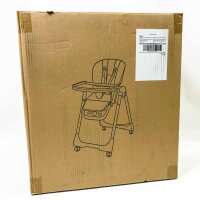 Baby high chair foldable adjustable, childrens high chair with table, baby high chair from 6 months, baby chair high chair with reclining function, boys and girls, PU leather cushion/comfortable/easy to clean