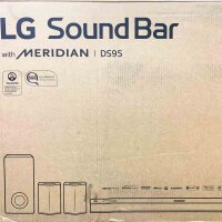 LG DS95QR Soundbar (810 Watt) mit kabellosem Subwoofer & MERIDIAN-Technologie (Dolby Atmos, HDMI, Bluetooth), Dark Steel Silver