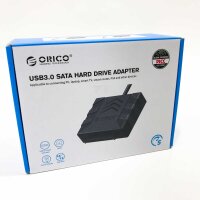 ORICO SATA cable adapter, USB 3.0 to SATA III cable for 3.5 inch HDD/SSD hard drives, supports UASP, with 12V2A adapter and 30cm cable (S1-3AD-3)