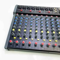 Weymic B140 Professioneller Mixer für die Aufnahme von DJ-Bühnen-Karaoke-Musikanwendungen mit 99 DSP-Effekten, USB-Laufwerk für Computer-Aufnahmeeingang, XLR-Mikrofonanschluss, 48-V-Stromversorgung für Profis (14 Kanäle)