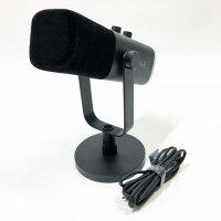FIFINE Dynamisches XLR/USB-Mikrofon für Podcast-Aufnahmen, PC-Computer, Gaming, Streaming-Mikrofon mit RGB-Licht, Stummschalttaste, Kopfhöreranschluss, Desktop-Ständer, Gesangsmikrofon zum Singen von