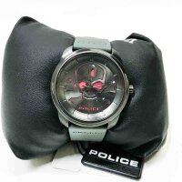 Police Unisex Erwachsene Analog Quarz Uhr mit Leder...