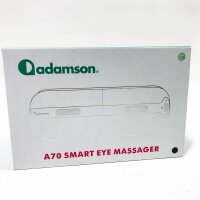 Adamson A70 - NEU 2024-2 in 1 Augenmassagegerät mit Wärme und Kühlung gegen Migräne + Trockene Augen + Augenringe | Wiederaufladbar, Bluetooth Musik + Besserer Schlaf - Schwarz