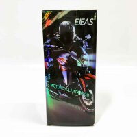 EJEAS V4 Plus Motorrad Gegensprechanlage, Motorradhelm Bluetooth 5.1 Headset mit FM und CVC Rauschunterdrückung für 4 Personen Vollduplex Intercom (2 Stück)
