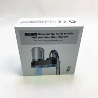 Water Filter Faucet Water Filter for the Faucet Drinking Water Filter for Home Kitchen Activated Carbon Faucet Filter System Reduces Chlorine Content Pesticides Heavy Metals (Body + Cartridge)