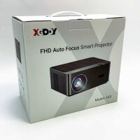 Autofokus Android Beamer mit WLAN und Bluetooth, XGODY A45 4K Unterstützung Native 1080P 500ANSI Lumens FHD Projektor Außenprojektor Smart Heimkino Video Projector mit Netflix YouTube 8000+ APP