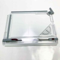 OfficeTree Technical Drawing Board - Geo Board 37 x 50 cm - 7 parts for precise work - Professional technical drawing teams - Transport bag and numerous accessories - Drawing board