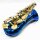 Eastrock Alto Saxophone, Brass and Flat Saxophone, Suitable for Students and Beginners, Saxophone Set with Bag, Cleaning Supplies, White Gloves and More (Blue)