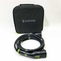 SYNCWIRE Type 2 charging cable 7.2kW 5m 32A 1 phase, Mode 3 EV charging cable Type 2 to Type 2 for EV & PHEV for Model S/X/Y/3, ID.3, ID.4, ID.5, E-Tron, e-208, I4, IX1, Kona, XC40, ENYAQ, Zoe etc