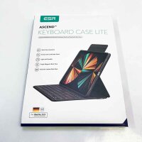 ESR Ascend Tastatur Hülle Lite, iPad kompatibel mit iPad Pro 12.9 2022/2021, magnetische abnehmbare Hülle, Einstellbarer Hoch-/Querformatmodus, leicht und tragbar, Schwarz
