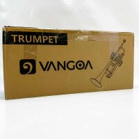 Vangoa Standard-Bb-Trompetenset für Anfänger, Blechbläser-Trompeteninstrument für Schüler, Anfänger, Erwachsene, Silber