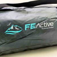 FE Active 3-4 person tent with fly screen at the entrance, quick and easy to set up, water-repellent, camping, backpacking, hiking, cycling, traveling, camp | Designed in California, USA
