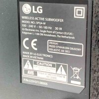 LG SPQ4-W Kabelloser Aktiv-Subwoofer (ohne OVP), 100 - 240 V, 50 / 60 Hz, 30 W