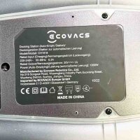 ECOVACS automatic suction station (with minimal signs of wear) - original accessory for vacuum robot DEEBOT T9 AIVI, auto-emptying incl. charging station + 2 dust bags, gray