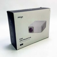 Akiyo O1 Mini-Projektor mit Stativ, AKIYO 1080P Full HD-Videoprojektor unterstützt 720P Native, tragbarer LED-Overheadprojektor für Heimkino, kompatibel mit Smartphone HDMI USB Firestick