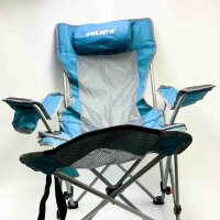 WEJOY 2-in-1 camping chair (without original packaging) 2 sets of folding lounger, foldable beach chair with adjustable backrest and footrest