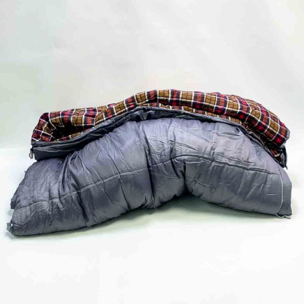 KingCamp sleeping bag, winter sleeping bag, 4 season blanket sleeping bag, oversized cotton flannel for adults, outdoor and camping, warm, lightweight, indoor and outdoor, (gray)