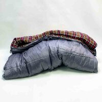 KingCamp Schlafsack,Schlafsack Winter, 4 Jahreszeiten Deckenschlafsacke Übergröße Baumwoll Flanell für Erwachsene Outdoor und Camping, Warm leicht,drinnen und draußen, (Grau)