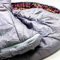 KingCamp Schlafsack,Schlafsack Winter, 4 Jahreszeiten Deckenschlafsacke Übergröße Baumwoll Flanell für Erwachsene Outdoor und Camping, Warm leicht,drinnen und draußen, (Grau)