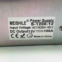 MEISHILE Transformer DC 12V 100A 1200W Switch Power Supply 230V AC to DC Power Supply Transformer Industrial Adapter 0-80A LED Light Strip Lamp Semiconductor Motor Pump Winch Amplifier SMPS 110V/220V