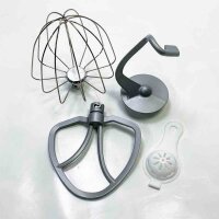 9,5 Liter Planetenmixer, DOBBOR SM-1553 1500 W Küchenmaschine mit Edelstahlschüssel, 7 Geschwindigkeiten mit Knethaken, Schneebesen, Rührbesen, Schüssel und Deckel. (Schwarz)