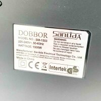 9,5 Liter Planetenmixer, DOBBOR SM-1553 1500 W Küchenmaschine mit Edelstahlschüssel, 7 Geschwindigkeiten mit Knethaken, Schneebesen, Rührbesen, Schüssel und Deckel. (Schwarz)